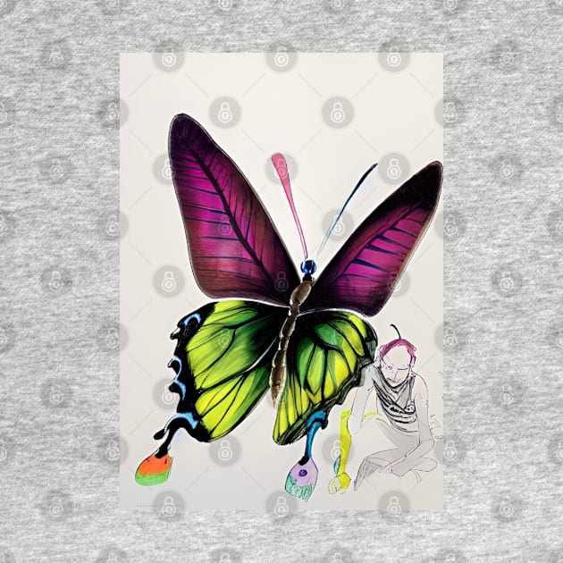 SURREAL AND CUTE PURPLE WINGED BUTTERFLY by sailorsam1805